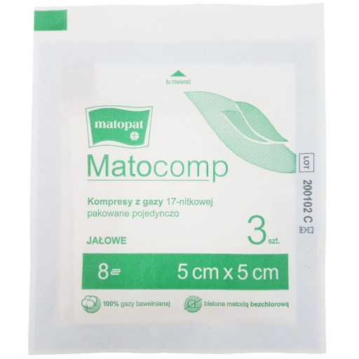 KOMPRESY STERILE GAZE 5x5cm (3ks) v papierovom obale
