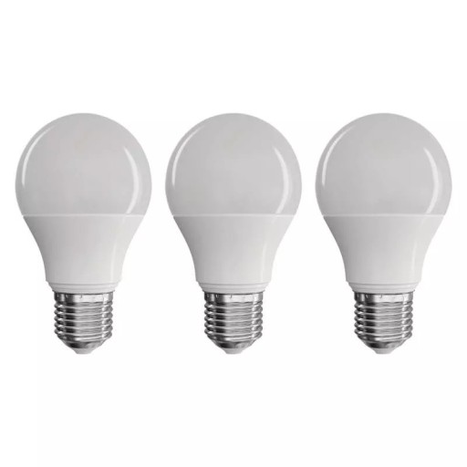 Sada 3 kusov LED žiarovky CA60 8,5W E27 EMOS
