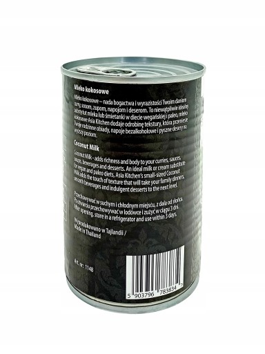 Kokosové mlieko 400ml ASIA KUCHYŇA dóza