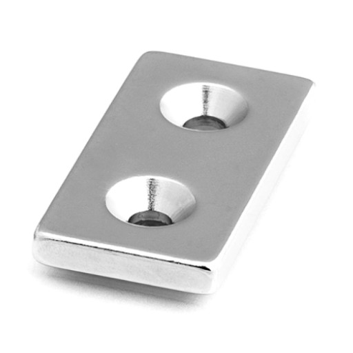 NEODYMOVÝ MAGNET 40x20x4 mm NA SKRUTKU