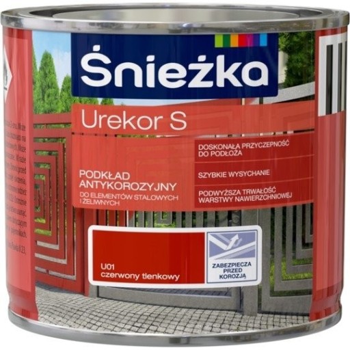 Śnieżka UREKOR S 0,2L Antikorózny ČERVENÝ KYSLÍK.