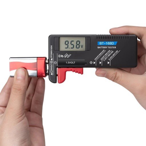 DIGITÁLNY TESTER METER PRE BATÉRIE AAA AA 9V