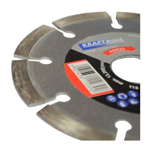 SEGMENTOVANÝ DIAMANTOVÝ REZNÝ ČEPEL VLNA 115x7x22,23 mm KD923