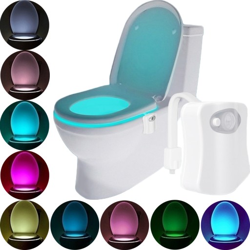 LED LAMPA PRE WC, SENZOR POHYBU A SVETLA