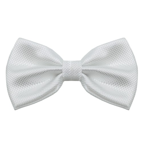Pánsky jednofarebný biely elegantný motýlik