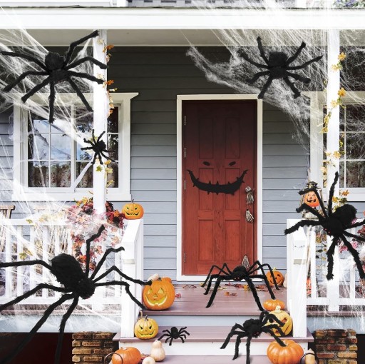 Umelá pavučina halloweenska dekorácia 20g Pavúky