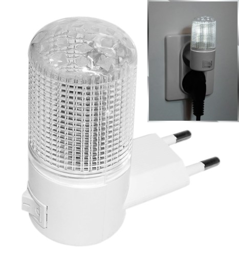 Diskrétna 3 LED KONTAKTNÁ NOČNÁ LAMPA, biela