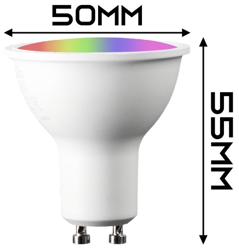 GU10 RGB CCT + White WiFi TUYA SMART inteligentná halogénová LED žiarovka