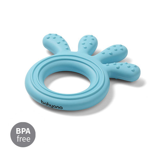 Octopus blue BabyOno silikónové hryzátko