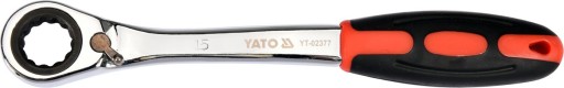 YATO KRÚŽKOVÝ KĽÚČ 15mm OHNUTÁ RAČNA CrV