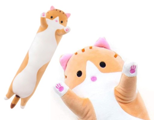 VANKÚŠEK DLHÝ CAT MASKOT MASKOT PLYŠOVÁ HRAČKA 50 CM XL