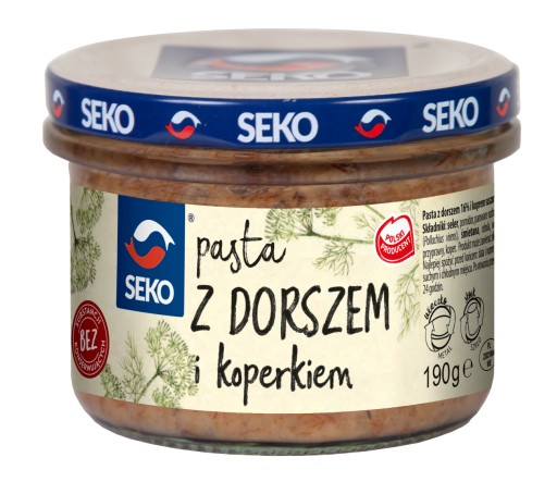 Seko pasta z tresky a kôpru 190g
