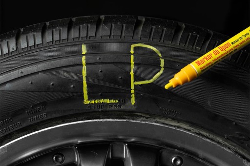 Popisovacie pero na pneumatiky Chalk Yellow Oil 1 ks