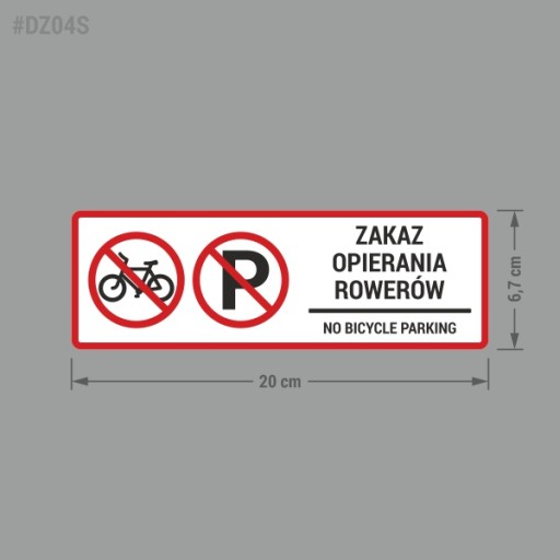 Nálepka - Zákaz nakláňania bicyklov - 6,7x20