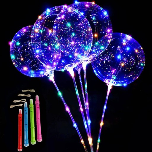FAREBNÝ LED BALÓN SVIETIACI VEĽKÉ VÝKONNÉ SVIETIDLÁ NA DEKORÁCIU TYČKY SVIETÍ
