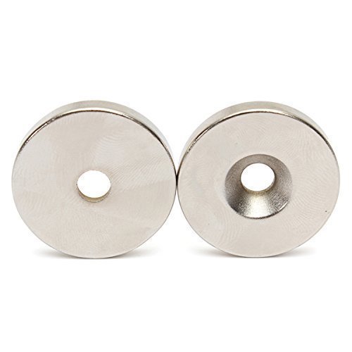 NEODYMIOVÝ MAGNET 25x7,5/4,5x3 mm NA SKRUTKU ks N42 SUPER STRONG
