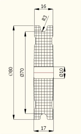 VALCE VALCE 80 mm LANOVÝ KÁBEL 6 mm otvor 10 mm BLOK