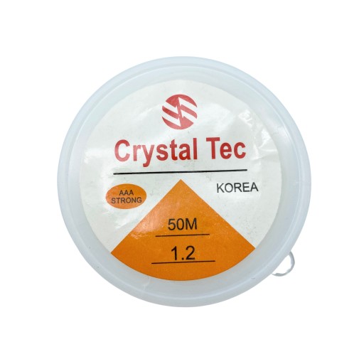 Hrubý elastický, okrúhly, transparentný silikónový vlasec, 1,2 mm, cievka 50 m