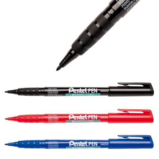 ZNAČOVAČ S VLÁKNOVÝM HROTOM NMS50 ČIERNA PENTEL