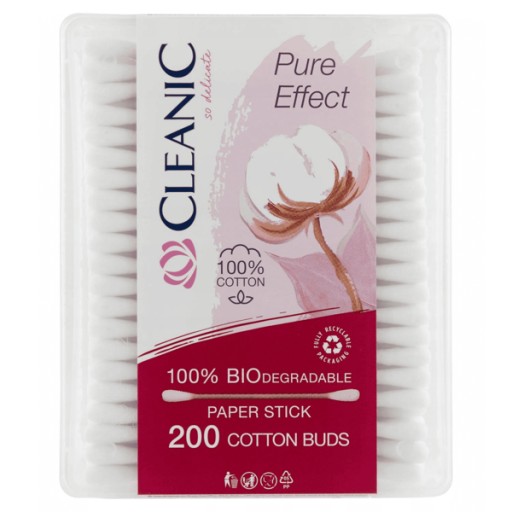 Kozmetické štuple do uší Pure Effect Cleanic 200 ks