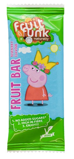 FRUIT FUNK PEPPA PIG ZDRAVÉ OVOCNÉ TYČINKY BERRY FLAVOR 4 BALENIE 4x20g