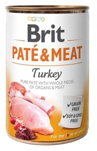 BRIT Pate & Meat 400g TURECKÁ morčacie mokré krmivo