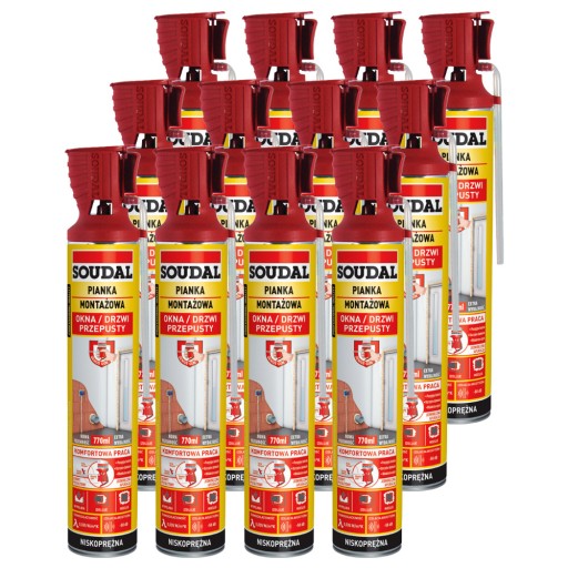 SOUDAL montážna pena s aplikátorom GENIUS 770 ml