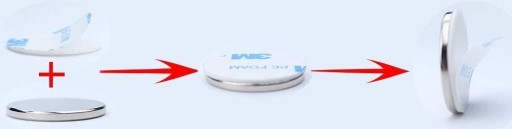VALEC NEODYMOVÝ MAGNET 15x1,5mm S LEPIKOM 3M
