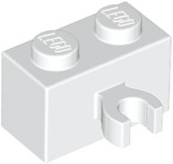 LEGO Brick Mod 1x2 Biela 30237b - 4 ks