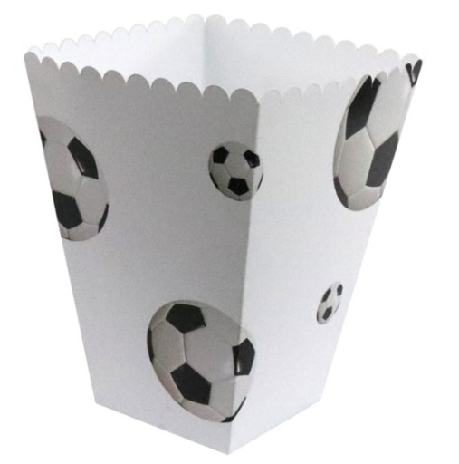 Futbalové škatuľky na popcorn, 6 kusov