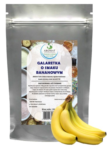 Želé s príchuťou banánu 0,1kg PRÍCHUŤ 100g Banán