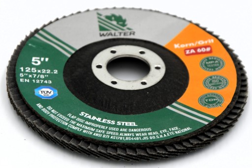 Zirkónový lamelový kotúč INOX 125 WALTER P60