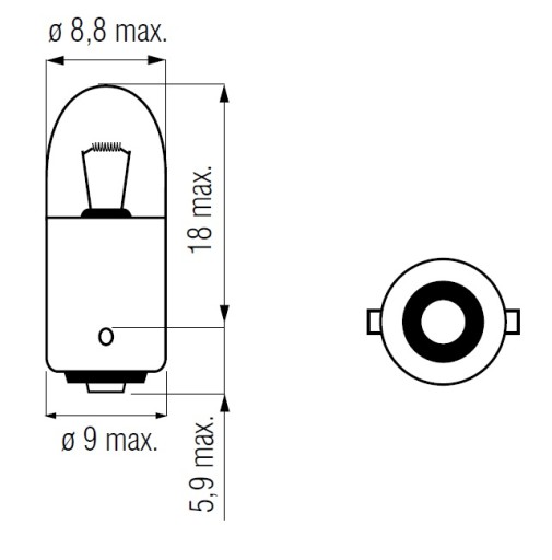 ŽIAROVKA 12V 4W BA9S ČER