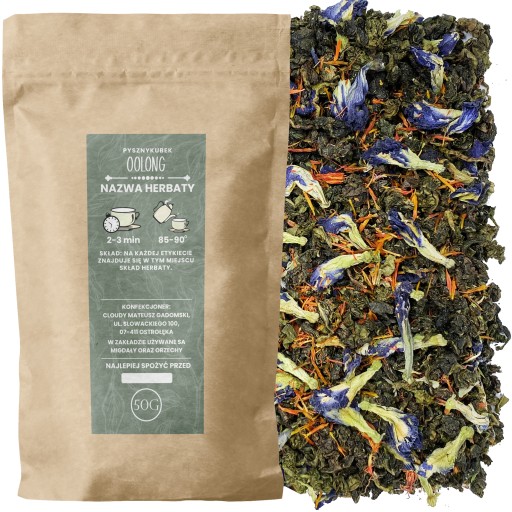 Oolong čaj CLITORIA FLOWER 50g TYRKYSOVÝ NÁLEH
