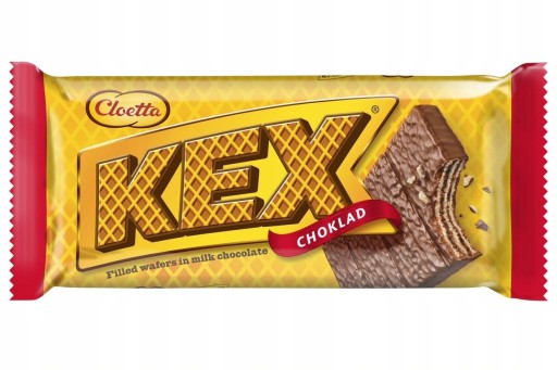 Cloetta Kex Choklad Oblátková tyčinka Čokoládová oblátková tyčinka 60g Švédsko