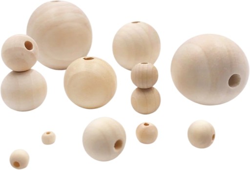 Korálky drevené guličky DIY handicraft 10mm 15ks