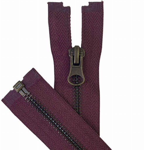 KOVOVÝ Zips VT10 50 cm bordový 1 ks.