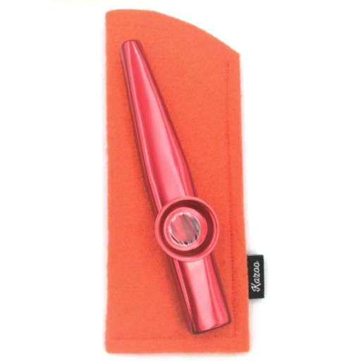 Červené POUZDRA KAZOO Oranžové + MEMBRÁNA - Ideálne pre hudobníkov