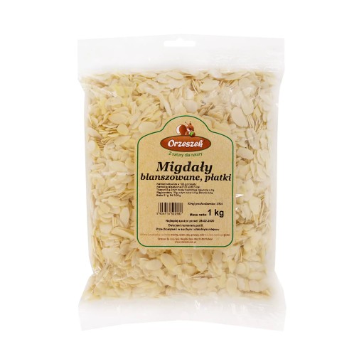 Mandľové lupienky Orzeszek - Jedinečný snack 50g