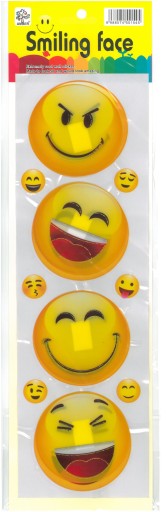 EMOTIKONY 3D NÁLEPKY NA STENU RÔZNE VZORKY
