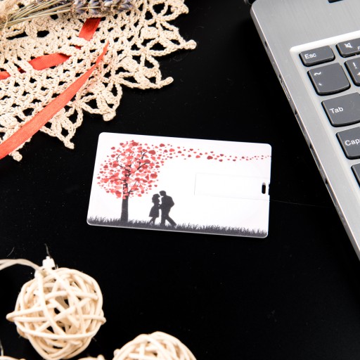 Pendrive karta 2 GB 2.0 s UV potlačou SVADBA + KRABIČKA DARČEK GADGET