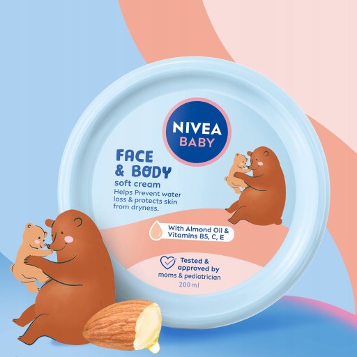 NIVEA BABY Ochranný krém na tvár a telo pre deti - hydratačný 200 ml