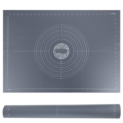 VELKÁ SILIKÓNOVÁ DOSKA 70x50cm XL podložka na tortu sivá