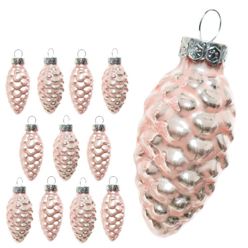 Baubles Cones Blush Pink 6 ks