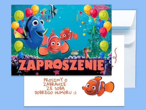 KDE JE NEMO POZVÁNKA NA NARODENINY DIEŤAŤA + OBÁLKA ZDARMA