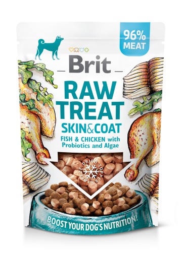 Brit Raw Treat Skin&Coat Fish Kuracie Ryby a Chicken Dog Treat 40g