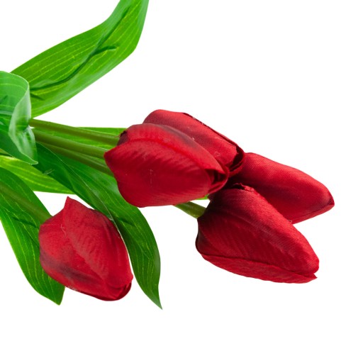TULIPÁNOVÁ KYTICA TULIPÁNOV KRÁSNA AKO ŽIVOT TULIPSOVÉ KVETY ČERVENÁ X5 guma