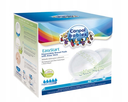ALOES laktačné vložky Canpol Absorpčné kotúče 40x