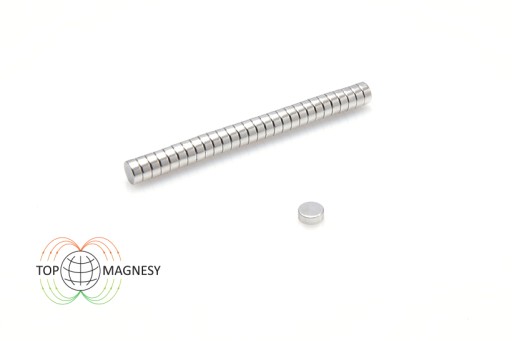 Cylindrický neodymový magnet MW 5x2 N38, sada 10 kusov