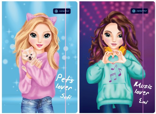 A4 Top Teens Emi&Sofi Astra Mix zložka s gumičkou